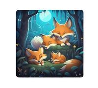 Forest Fox Chiffon protecteur pour appareil photo, motif famille, carrés magiques autocollants pour objectifs, protection anti-rayures, sac de maquillage, 35,1 x 35,1 cm, Multicolore, 13.8x13.8in,