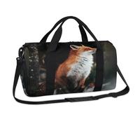 Forest Fox Sac de sport avec motif renard et animaux pour le week-end, sac fourre-tout décontracté pour enfants, filles, garçons, femmes, hommes