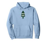 Forest Friend Eco Nature Lover Pin Tree Sweat à Capuche, Unisexe pour Adultes, Bleu poudré, S