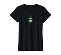 Forest Friend Eco Nature Lover Pin Tree T-Shirt, Femme, Noir, S