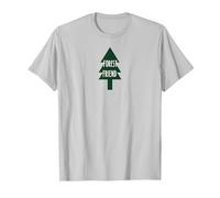 Forest Friend Eco Nature Lover Pin Tree T-Shirt, Homme, Argent, S