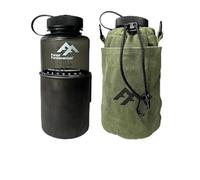 Forest Fundamentals Pochette isotherme pour bouteille | Compatible avec les filtres à eau Grayl, les bouteilles à large ouverture de 946 ml et les tasses gigognes | Toile de coton cirée faite à la