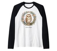 Forest Grange Chouette Magique Esthétique Cottagecore Nature Art Manche Raglan