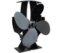 Forest Master - Ventilateur de poêle Semi-chauffé SuperFast - Ventilateur de cheminée Efficace et alimenté par la Chaleur pour poêles à Bois et poêles à bûches (Noir)
