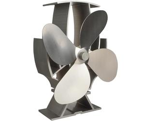 Forest Master - Ventilateur de poêle semi-chauffé SuperFast - Ventilateur de cheminée efficace et alimenté par la chaleur pour poêles à bois et poêles à bûches (acier inoxydable)