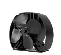 Forest Master | Ventilateur de poêle Viking avancé - Conception puissante à 4 pales pour une circulation de chaleur écologique dans les poêles à bois et les cheminées (Noir satiné, Mini Viking Air)