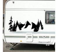 Forest Mountain Graphics Autocollants de Voiture, pour Camping-Car Horsebox Caravan RV Camper Van Body Decor Vinyl Decals Accessoires