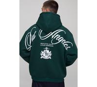 Forest Oversized Los Angeles Over The Seam Printed Hoodie homme - vert - L, vert