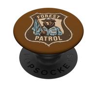 Forest Patrol Ours Ranger Wildlife Outdoor Camper Camping PopSockets PopGrip Adhésif