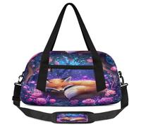Forest Rose Fox Sac de sport pour enfants, petit sac de sport léger pour garçons et filles, sac fourre-tout de w nd, sac de sport pour l'école, le sport, les soirées pyjama