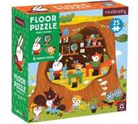 Mudpuppy Puzzle De Plancher École Forestière Avec Des Morceaux En Forme De 25 Pièces