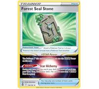 Forest Seal Stone 156/195 Carte Pokémon Holo rare (SWSH Silver Tempest) + 1 Toploader TitanCards