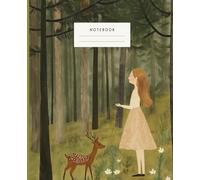 Forest Serenity Notebook: This notebook embodies the calm and magic of a quiet forest, where a young girl meets a gentle deer.
