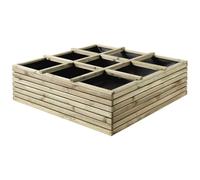 Forest Style Carré Potager en Bois 380L Horizon - 115 x 84 x 32 cm - Cerland