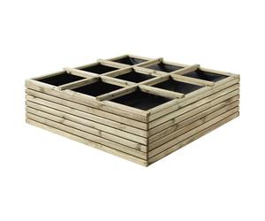 Forest Style Carré Potager en Bois 380L Horizon - 115 x 84 x 32 cm - Cerland
