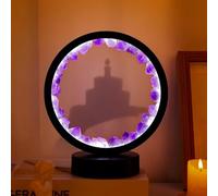 Forest Style Rock Biomimetic Plants Crystal Table Lamp USB réglable Tri-couleur naturel clair éclairage en cristal unique pour la décoration de la lumière ambiante du bureau à la maison