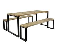 Table de jardin en bois et métal blakea