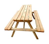 Forest Style Table de Pique-Nique en Bois Romane - L166 - l180 - H75 cm - Cerland