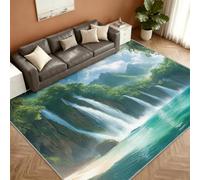 Forest Tapis 200x250cm, Mountain Forest Tapis for Living Room