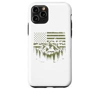 Forest Tree Wildlife Nature Outdoor American USA Flag Coque pour iPhone 11 Pro