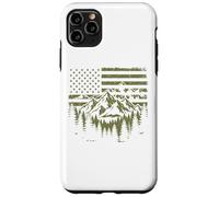 Forest Tree Wildlife Nature Outdoor American USA Flag Coque pour iPhone 11 Pro Max