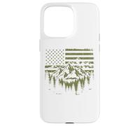 Forest Tree Wildlife Nature Outdoor American USA Flag Coque pour iPhone 15 Pro Max