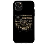 Forest Tree Wildlife Nature Outdoor Camo American USA Flag Coque pour iPhone 11 Pro Max