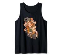 Forest Witch Cottagecore Cerf Familiar Champignon Magic Vibes Débardeur