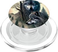 Forest Wolf PopSockets PopGrip pour MagSafe