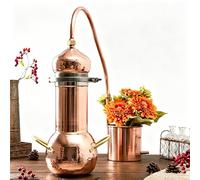 forestalk Alambic en cuivre pour whisky et huiles essentielles, alambic Moonshine en cuivre pur avec thermomètre, kit de brassage maison, capacité de 3 l