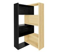 forestalk Bibliothèque extensible convertible 3 en 1, largeur réglable, étagère d'angle et droite, organiseur de rangement moderne en bois à 4 niveaux pour le salon