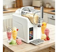 forestalk Slushie Maker No Ice Needed 7 Preset Soft Serve Machine 68oz Self Cleaning Counter Blender Frozen Drink Blender for Home Office Party Black