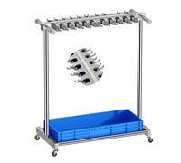 forestalk Support utilitaire sur pied, support de balai et serpillère mobile pour outils de nettoyage à fixer au sol pour la maison, le garage, le jardin, les écoles, les hôpitaux, les usines et les