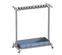 forestalk Support utilitaire sur pied, support de balai et serpillère mobile pour outils de nettoyage à fixer au sol pour la maison, le garage, le jardin, les écoles, les hôpitaux, les usines et les