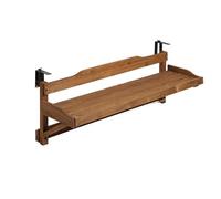 forestalk Table de balcon pliante - Table de balustrade d'extérieur - Plateau en bois massif - Forte capacité de charge - Design pliable - Idéale pour les repas et les loisirs