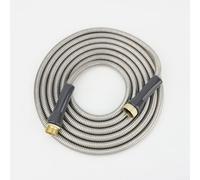 Forestall Tuyau d'arrosage en acier inoxydable pour raccord de tuyau, torsion et enchevêtrement, pour différents enrouleurs de tuyau et accessoires (0,3 m)