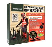 FORESTER Kit de conversion pour débroussailleuse avec lame de débroussailleuse de 17,8 cm, comprend des lunettes de sécurité, des bouchons d'oreille, des gants, un harnais, compatible avec les modèles
