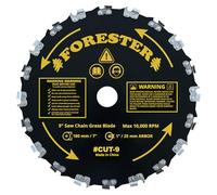 FORESTER Lame de débroussailleuse pour tronçonneuse - 22,9 cm x 20 dents | S'adapte à la plupart des débroussailleuses à tige droite | Kit de conversion vendu séparément