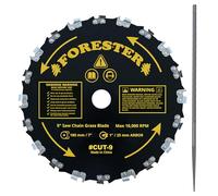 Forester Lot de 2 lames de brosse à dents de tronçonneuse de 22,9 cm avec lime ronde de 4,9 mm