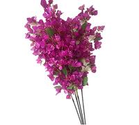 forestmistry Lot de 10 fleurs de bougainvillier artificielles en soie avec 90 grandes branches d'arbre pour centres de table de mariage, décoration florale (violet)