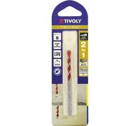 Tivoly 10913020600 Blister de 1 Foret Béton-Carrelage 2 en 1 Technic, Rouge, Ø 6 mm