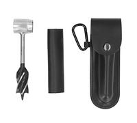 Foret à bois en acier à haute vitesse pour bushcraft, clé manuelle pour foreuse à bois pour le camping et la survie, outil de colons avec trou d’extrémité pour manche en bois