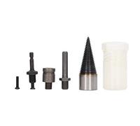 Foret à bois en acier au carbone avec revêtement Bit Ti, foret à fendre pour bois, avec 3 tiges, fendeur conique pour chêne dur, hickory, noyer, compatible avec la plupart des perc (42MM)