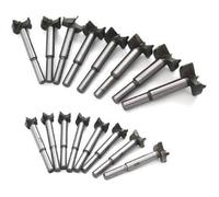 Foret à bois Forstner 15-35 mm 16 pièces, foret à bois en acier rapide au carbone, scie à poinçonner, dalles de bois, trous de