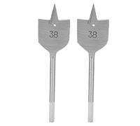 Foret à bois plat de 38mm, foret, foret d'alésage de bêche, pour 2pcs foret à bois plat outil de forage de foret plat 38Mm en acier à haute teneur en carbone