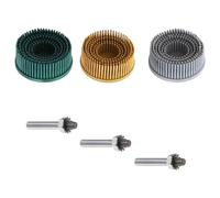 Foret à brosse rotative abrasive avec changements | Plaque de support en caoutchouc souple pour des surfaces métalliques efficaces et une finition avec code couleur