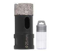 Foret à carotte diamanté sec/humide M14, foret à carotte diamanté brasé sous vide pour carrelage, granit, marbre et pierre, perçage rapide et stable avec filetage M14 pour meuleuse (25mm)