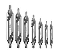 Foret à centre Jeu de forets centraux HSS, 7 pièces, mèche à noyau de 60 degrés, outil électrique, perçage du métal for le travail des métaux au tour