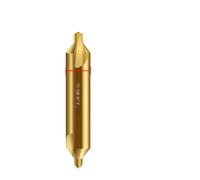 Foret à Centrer A 3,15 mm HSS M35 Cobalt Rainure Droite Double Pointe | Double pointe symétrique pour centrage précis, revêtement doré anti-friction, acier HSS M35 Cobalt durable.