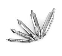Foret à Centrer, HSS 60° Ø 1.5/2/2.5/3/4mm Kit de 5pcs Forets à Centrer à Deux Extrémités, foret a pointer, Acier Rapide Coffrets De Forets Pour Traitement Du Fer, Acier, Cuivre, Aluminium